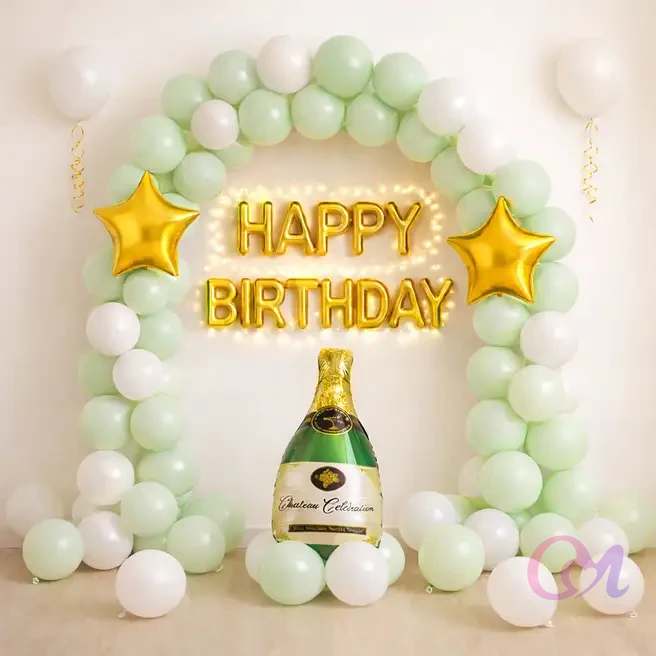 Champagne Theme Birthday Balloon Decor
