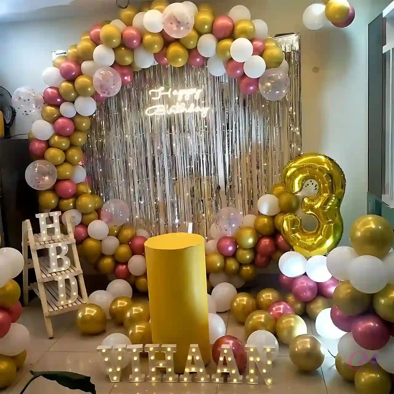 Gold & Silver Balloon Decoration