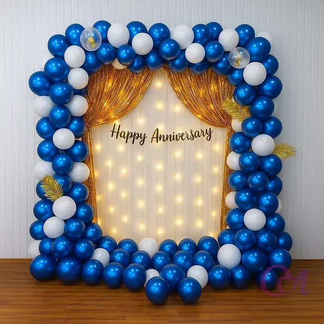 Sapphire Romance Anniversary Balloon Setup