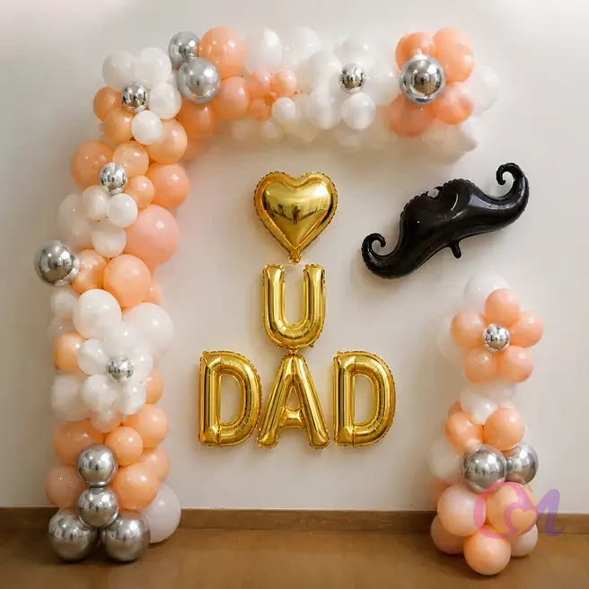 Mustache Theme Dad Decoration