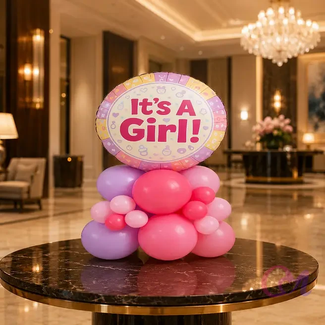 Baby Girl Welcome Balloon Bouquet