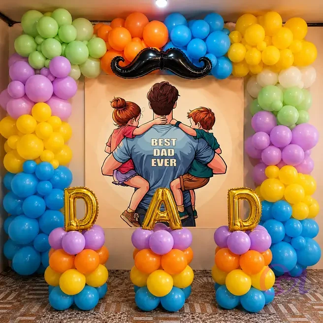 Best Dad Ever Backdrop Decoration image 4