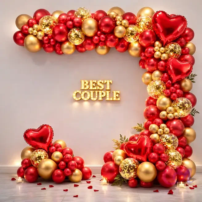 Red & Gold Anniversary Decoration image 2