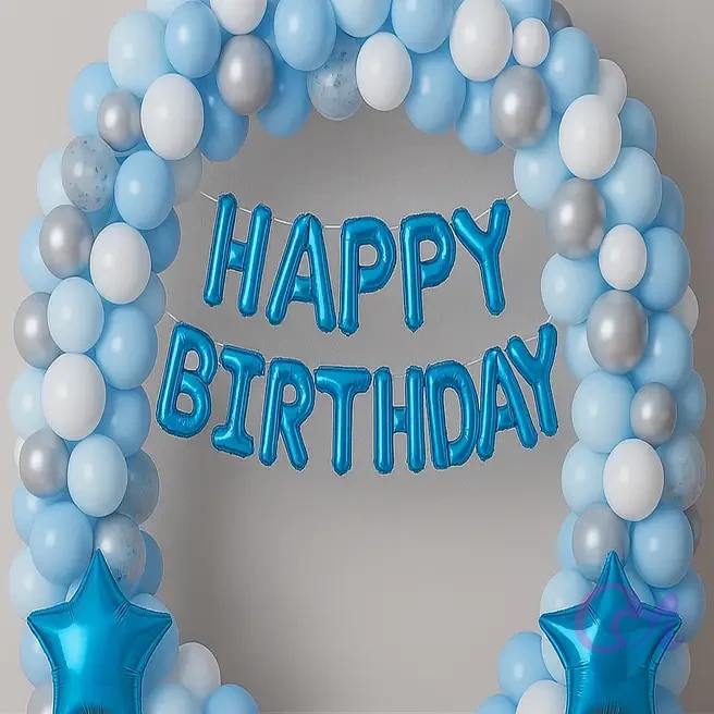 Frosted Blue Balloon Decor image 3