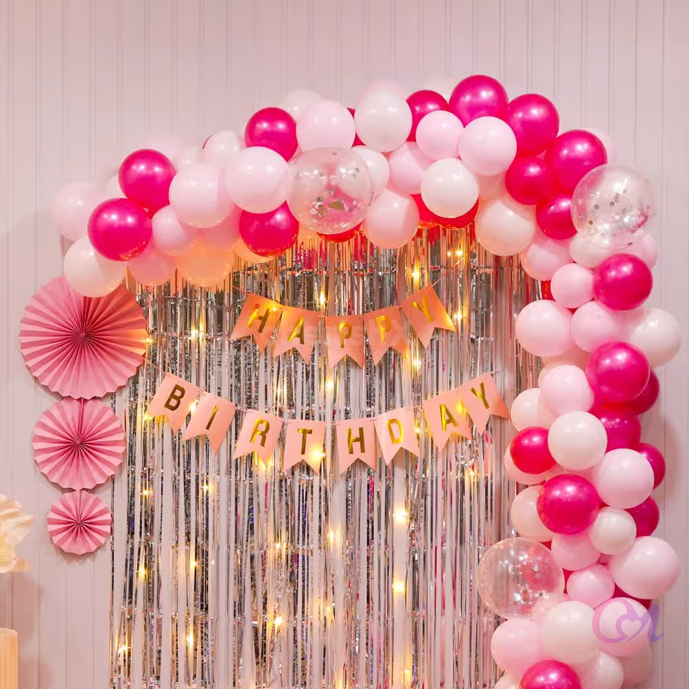 Pink and Silver Birthday Bliss Decor image 2