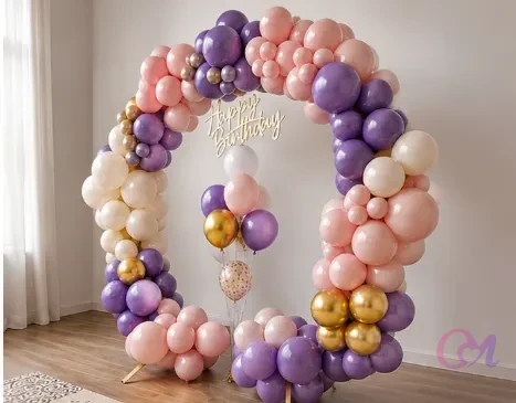 Pink - Green Themed Ring Setup Decor image 2