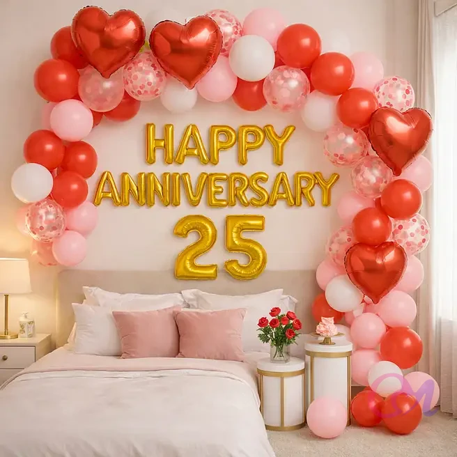 Happy Anniversary Numeric Balloon Decor image 2