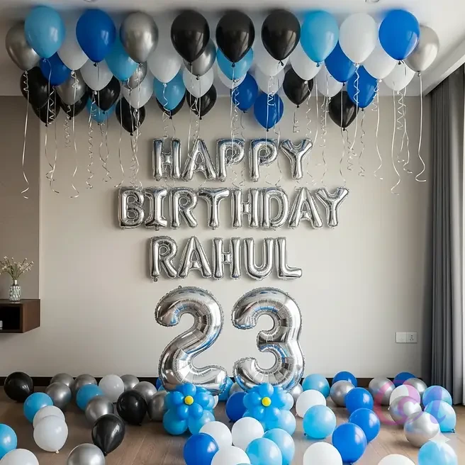 Midnight Glam Birthday Balloon Decor image 2