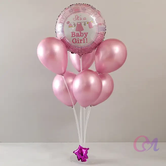 Baby Girl Balloon Bouquet image 2