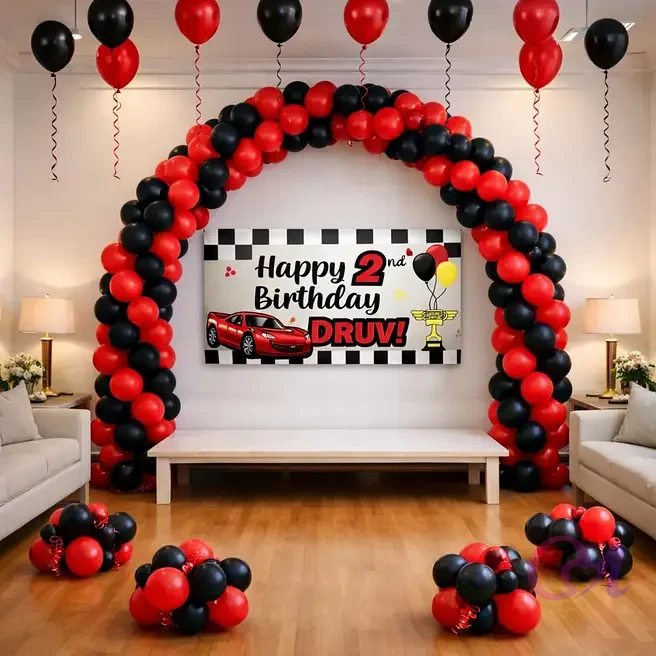 Racing Car Birthday Balloon Decor image 2
