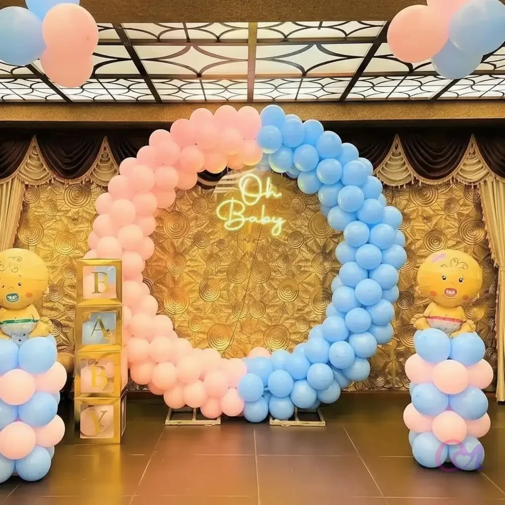 Baby Shower Ring Arrangement Setup image 2