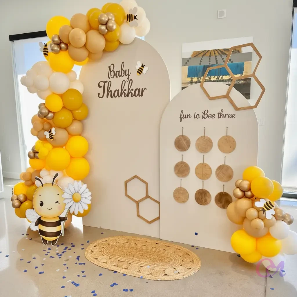 Premium Bee Theme Balloon Decoration image 3